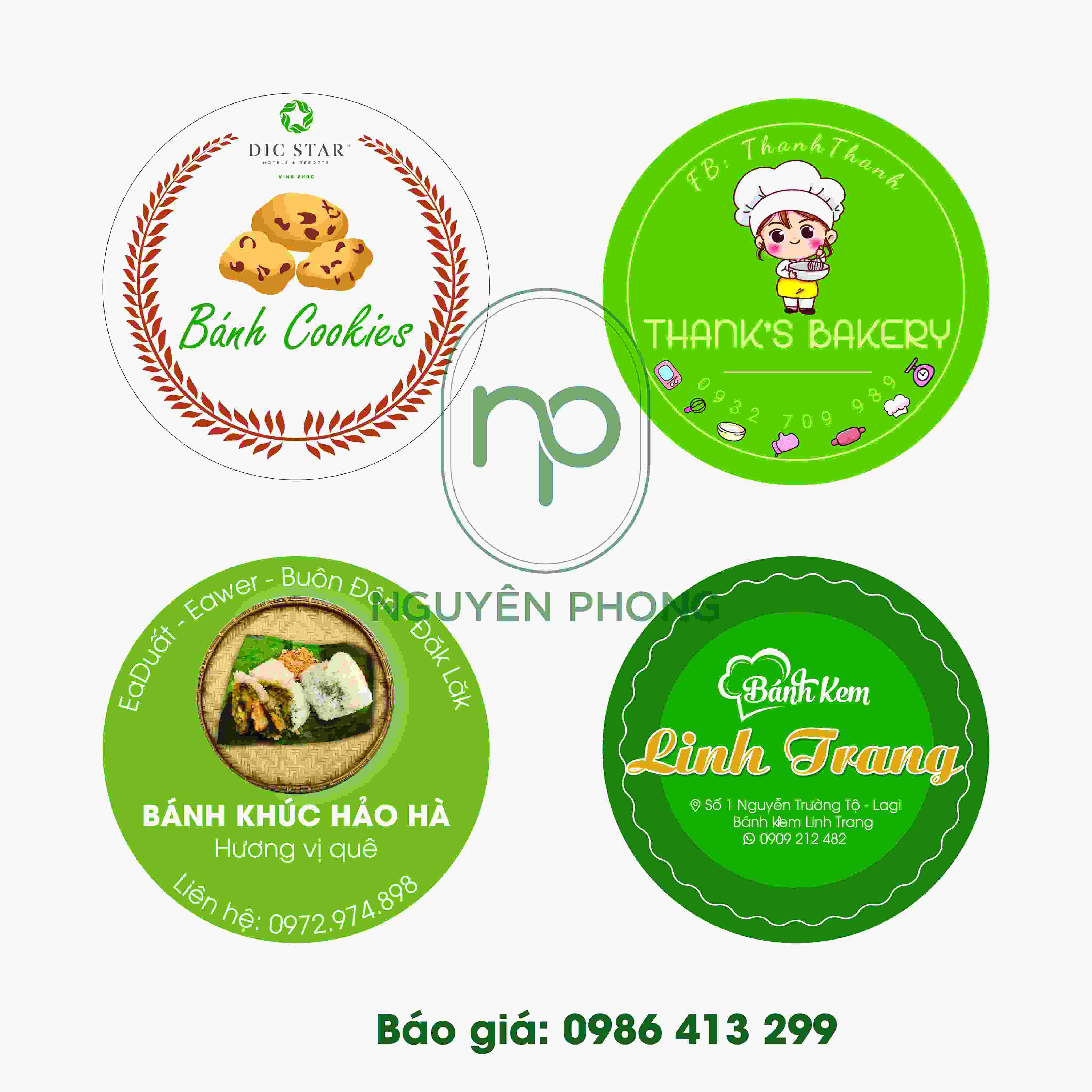 Mẫu tem nhãn thực phẩm tại Xưởng in Nguyên Phong